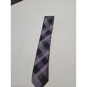 Structure Tie Mens Purple And Grays Neckwear